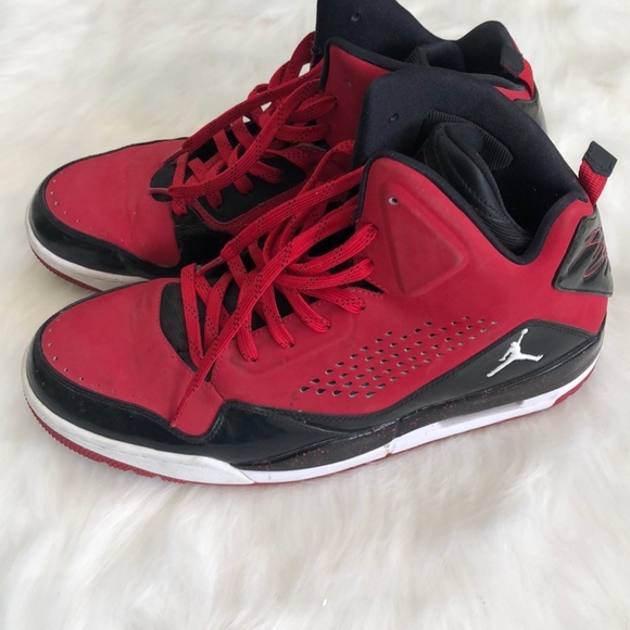 Nike Air Jordan Mens Basketball Shoes SC-3 - Black/Red -629877-601. - Picture 8 of 10